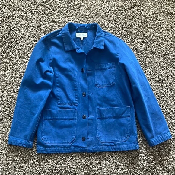 Alex Mill Britt work jacket in cobalt blue size S - Picture 2 of 5